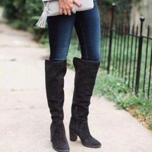 Vince Camuto Black Brown OTK Boots 7 M Melaya